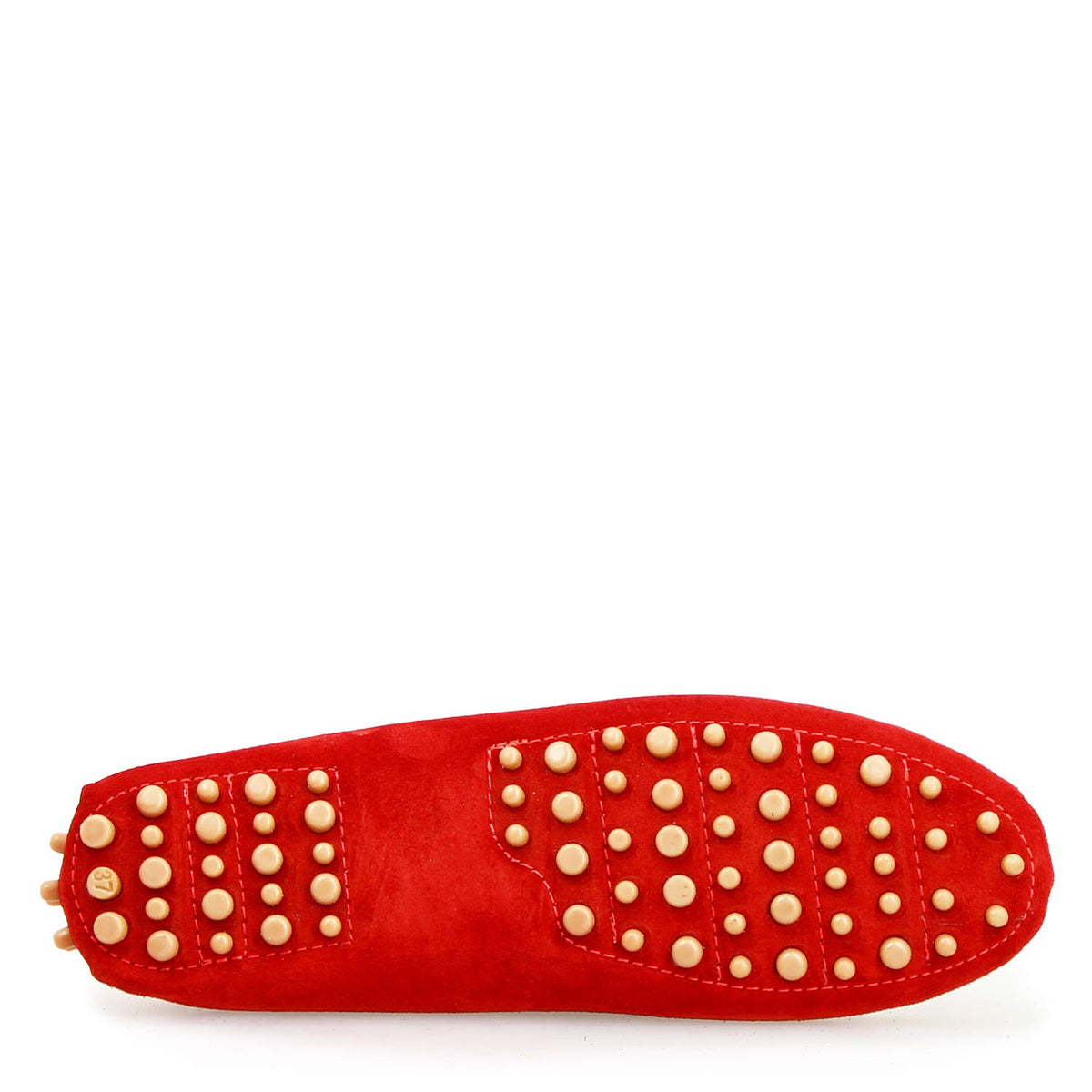 Car shoe Garda da donna in camoscio rosso - LeonardoShoes