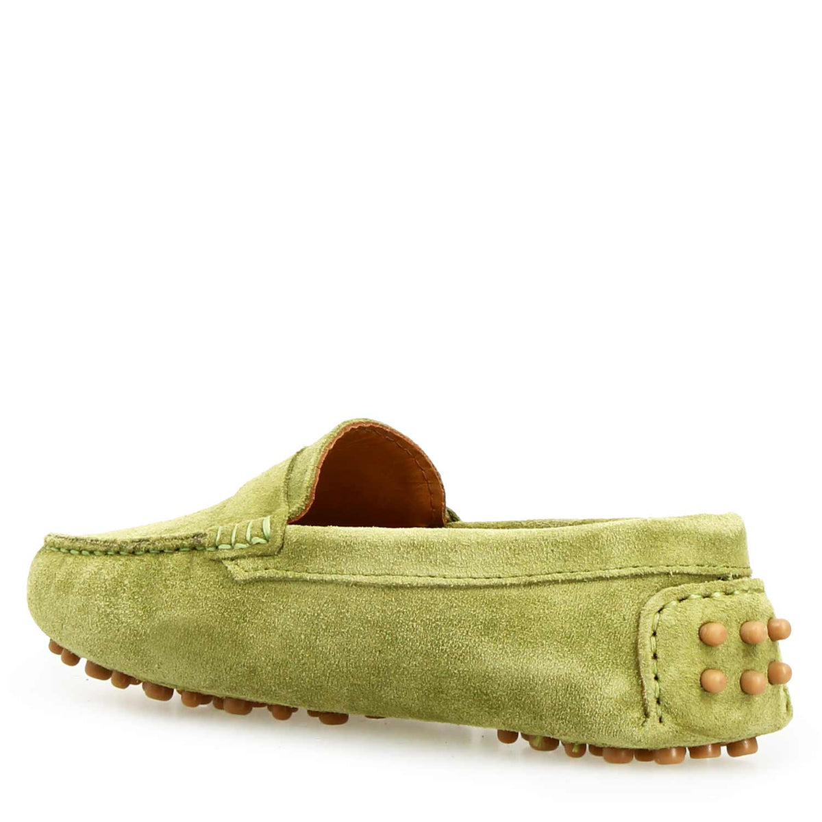Car shoe Garda da donna in camoscio verde - LeonardoShoes