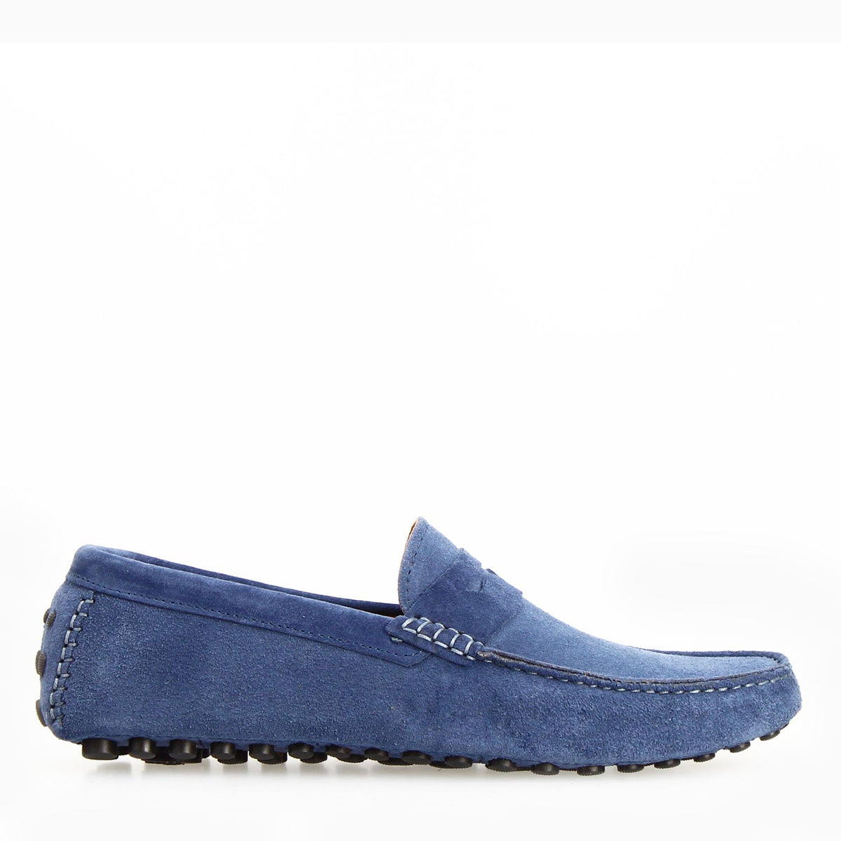 Car shoe Garda da uomo in camoscio celeste - LeonardoShoes