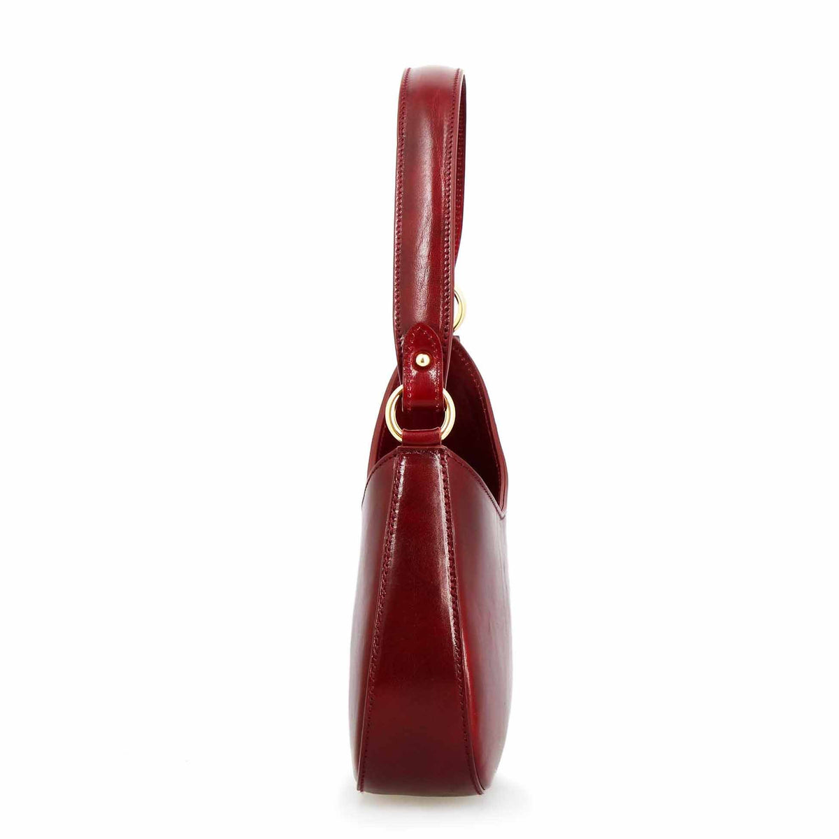 Isotta M - Borsa a mano da donna in pelle bordeaux