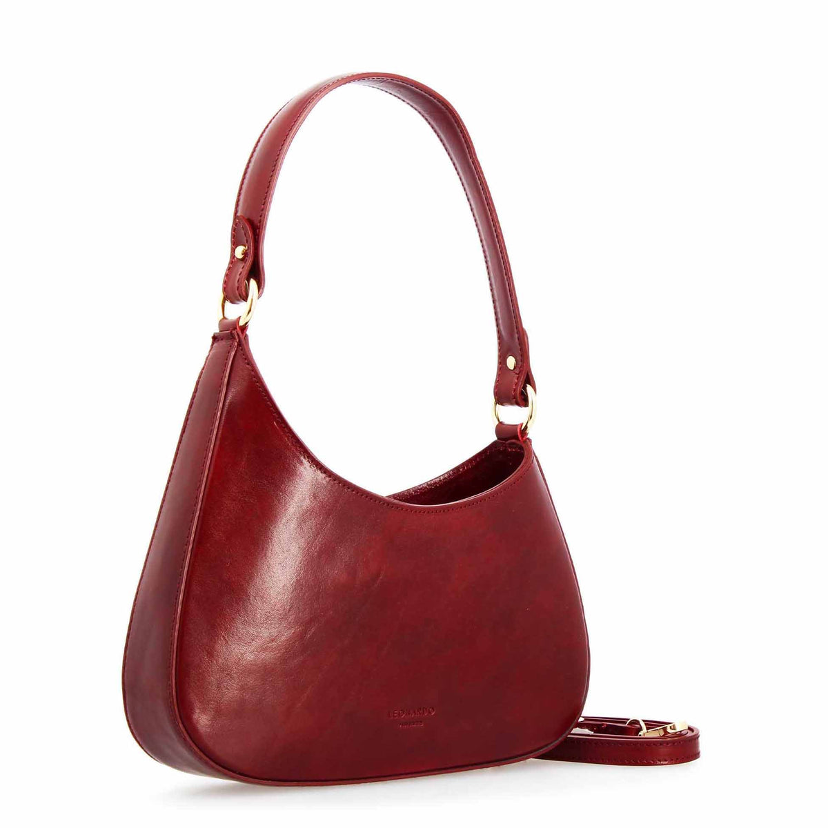 Isotta M - Borsa a mano da donna in pelle bordeaux