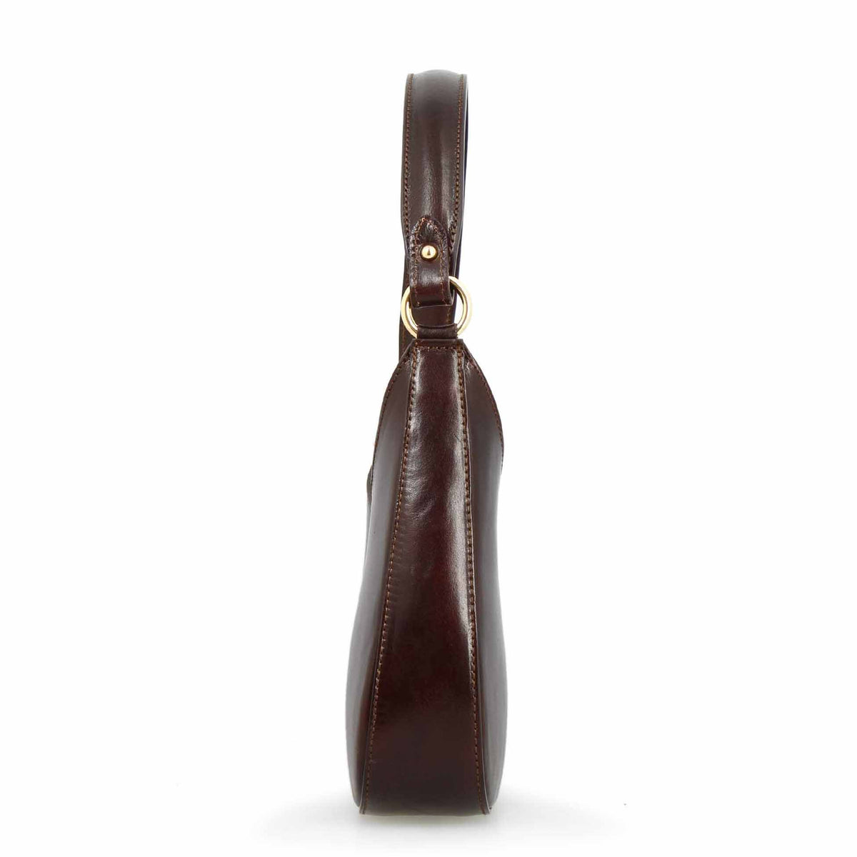 Isotta M - Borsa a mano da donna in pelle marrone scuro