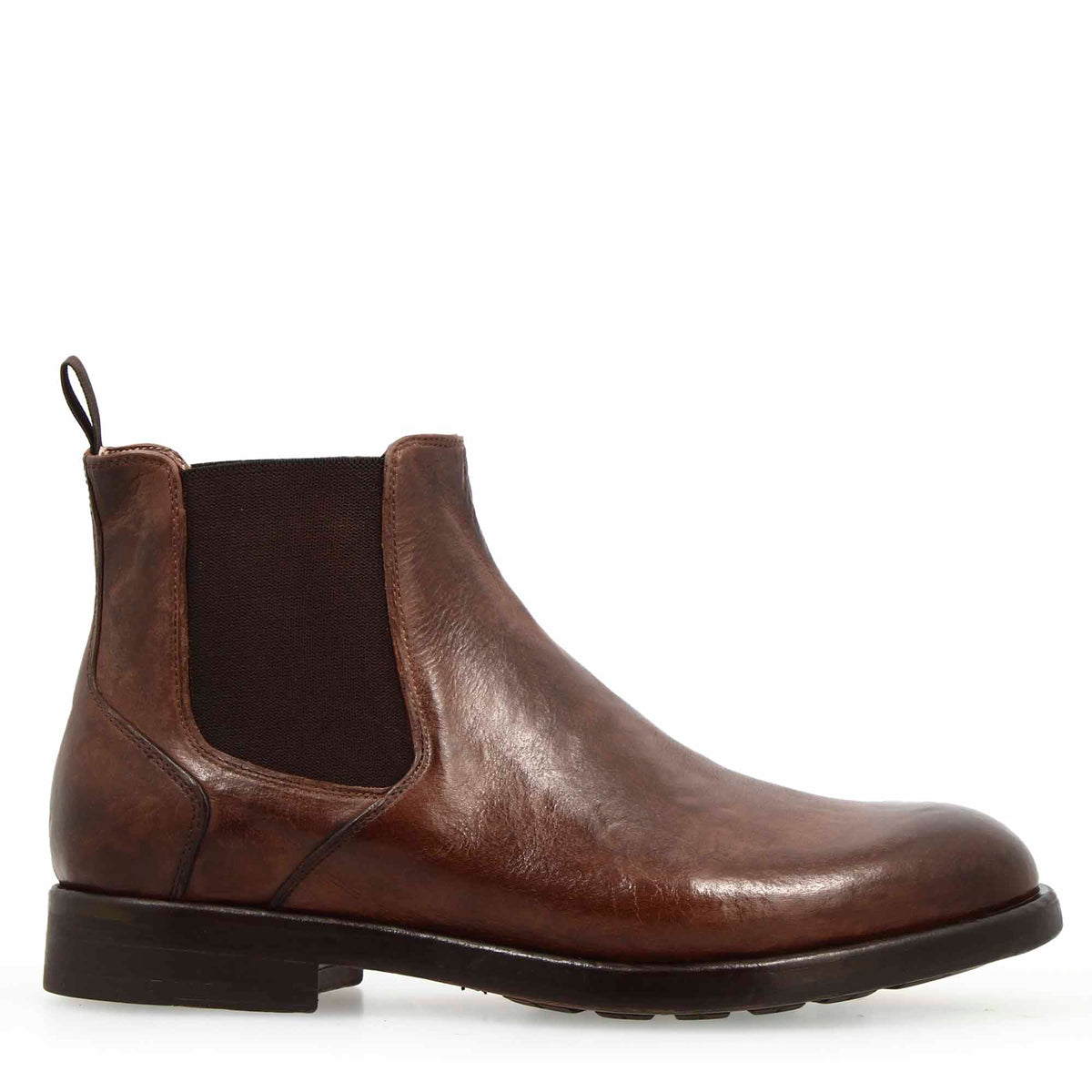 Stivaletto Chelsea moderno marrone da uomo - LeonardoShoes