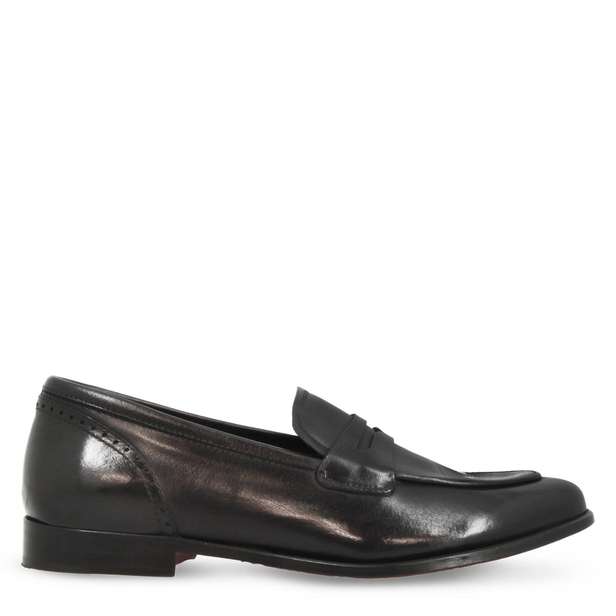 Mocassini da donna artigianali in pelle colore nero - LeonardoShoes