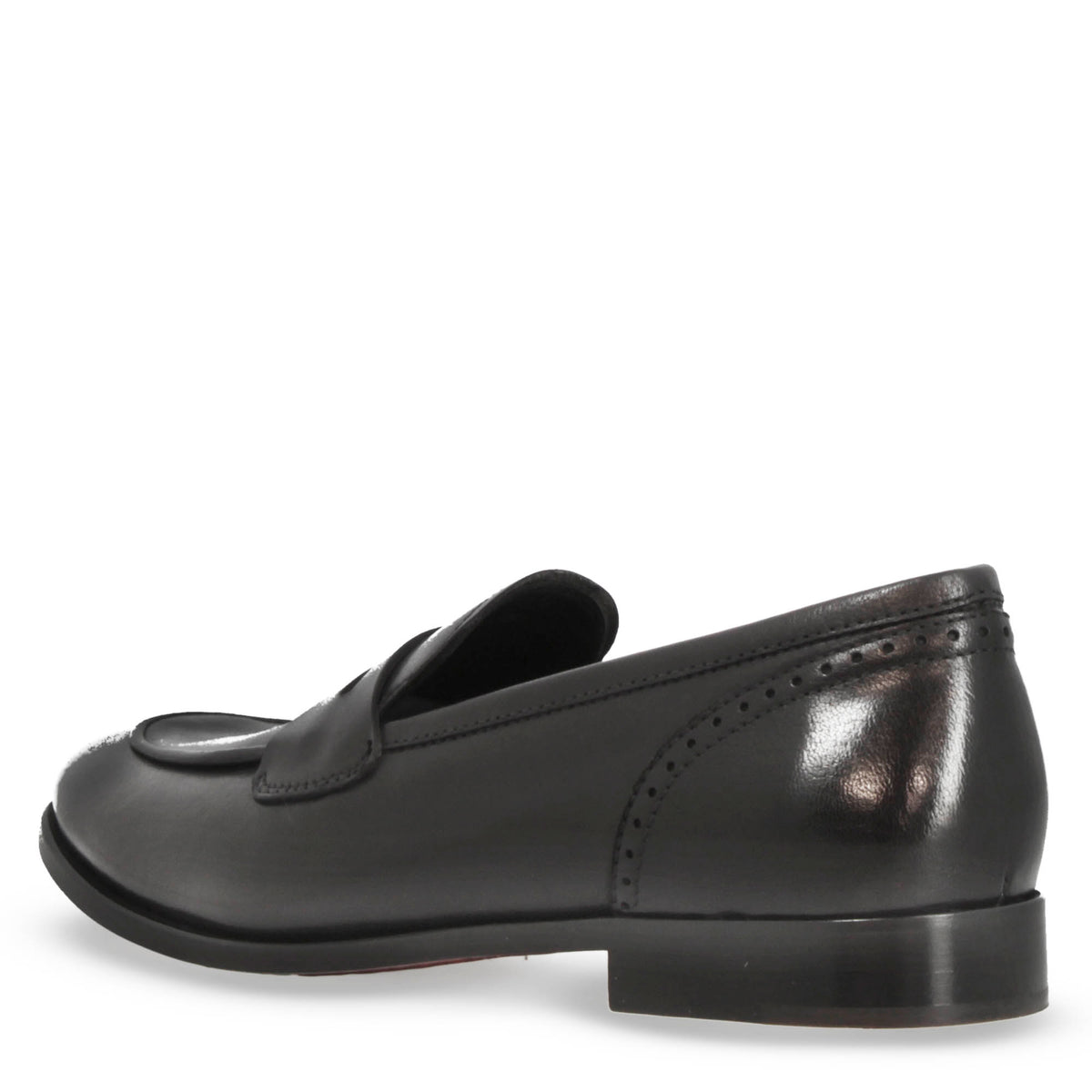 Mocassini da donna artigianali in pelle colore nero - LeonardoShoes