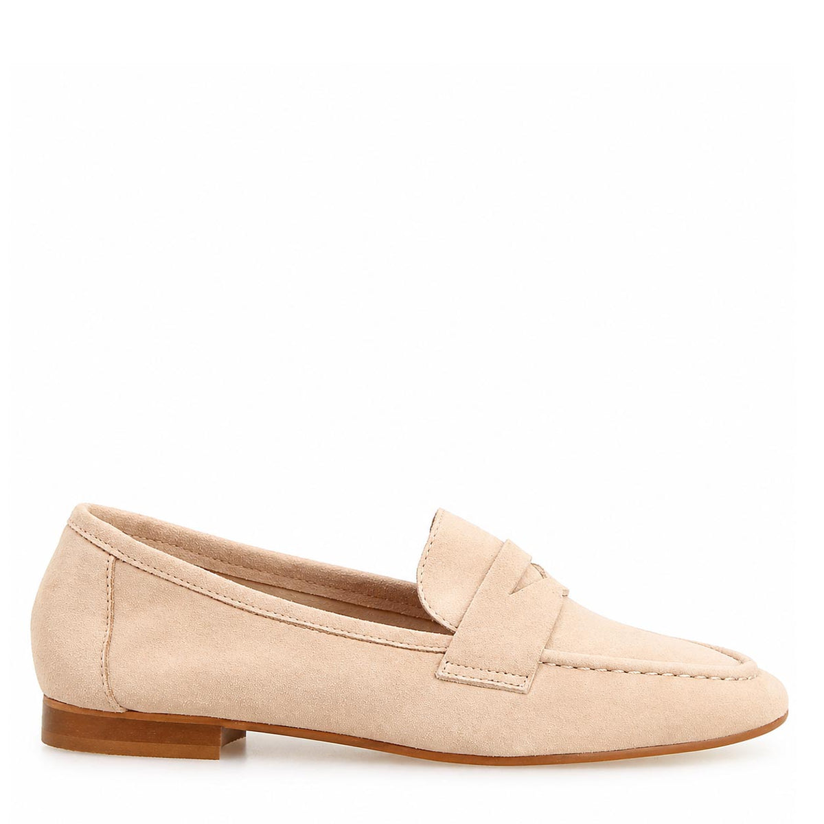 Mocassino da donna Brenta in camoscio rosa - LeonardoShoes