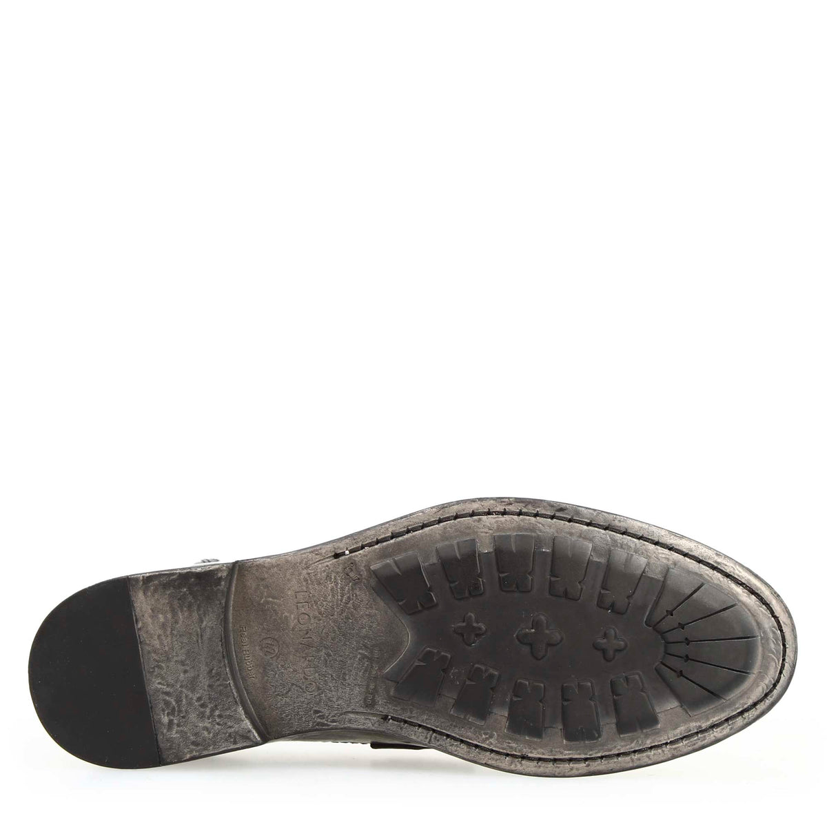 Mocassino college da uomo in pelle pregiata colore nero - LeonardoShoes