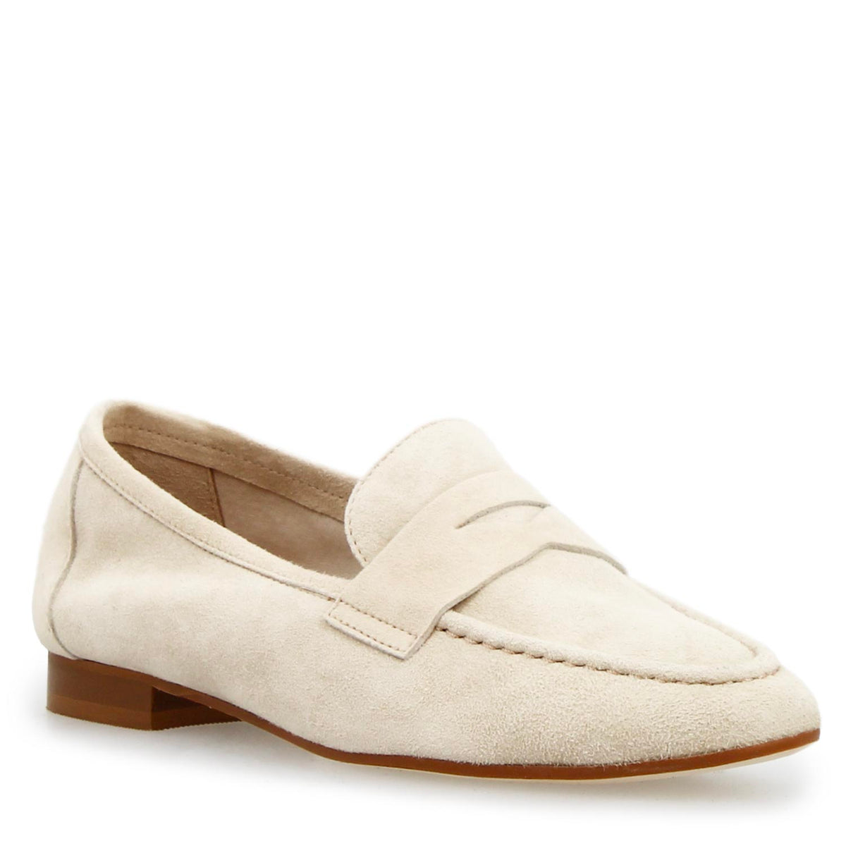 Mocassino da donna Brenta in camoscio beige - LeonardoShoes