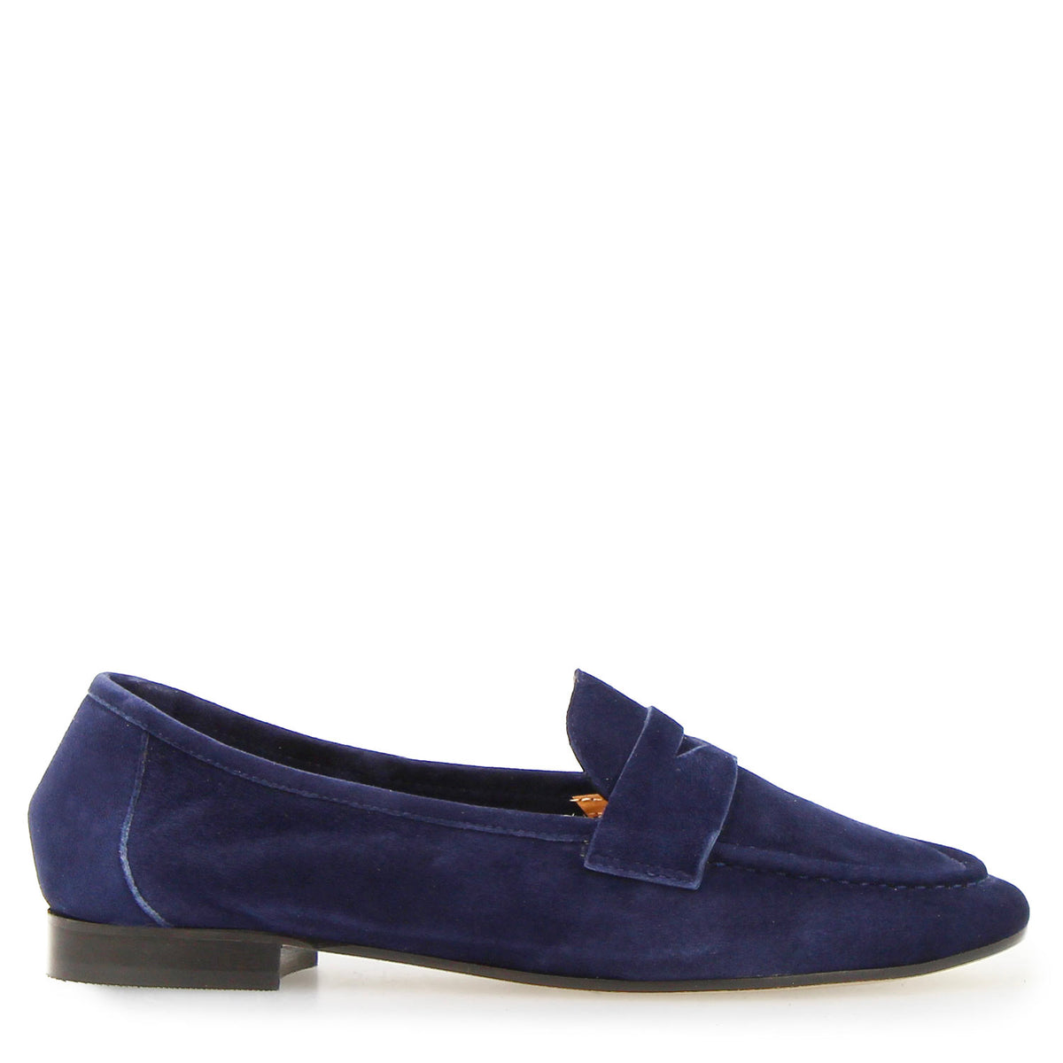 Mocassino da donna Brenta in camoscio blu - LeonardoShoes