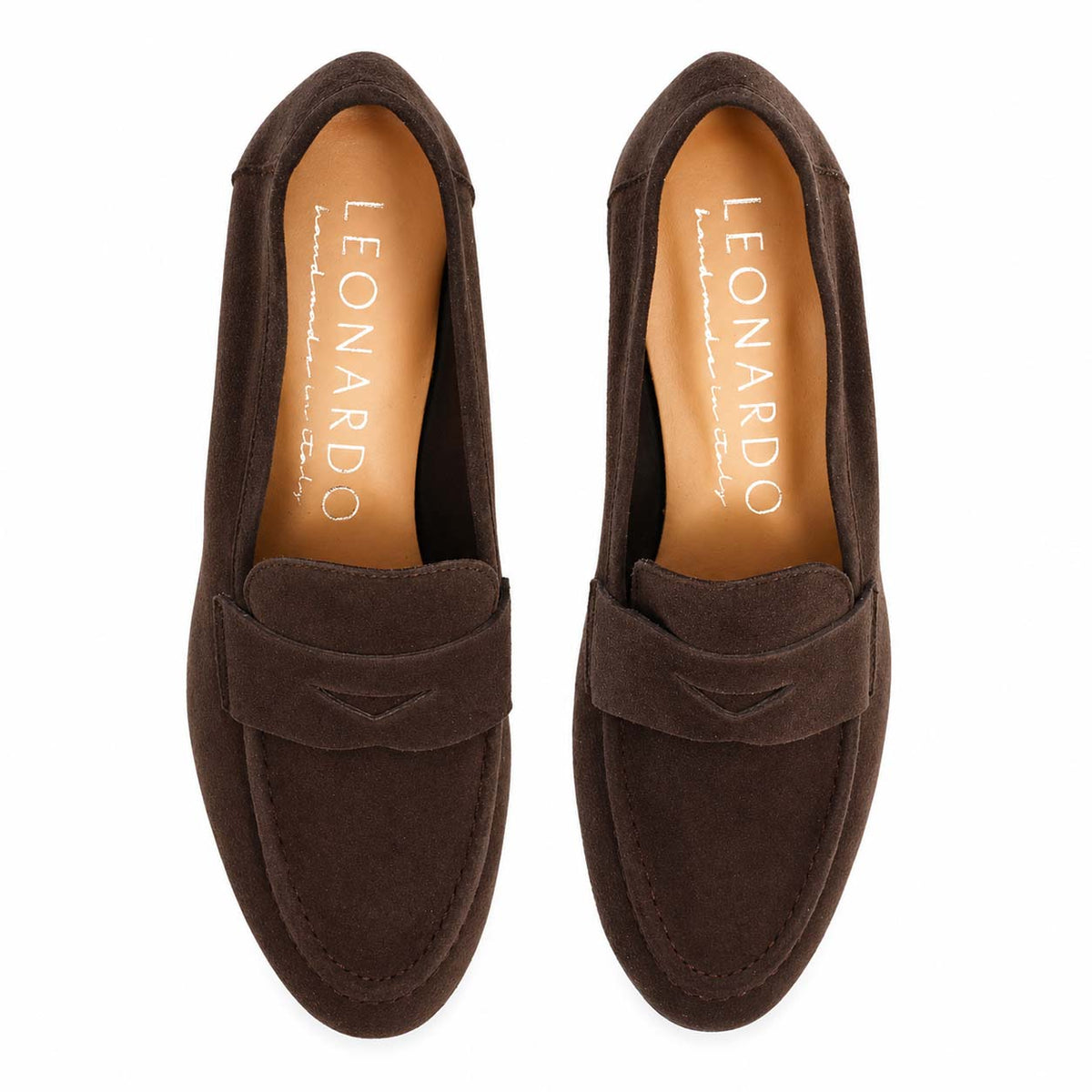 Mocassino da donna Brenta in camoscio marrone scuro - LeonardoShoes