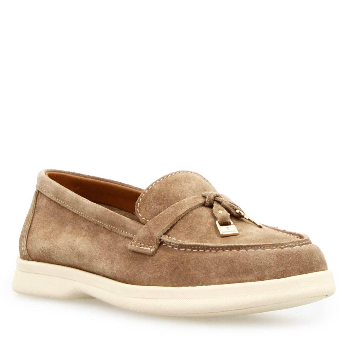 Mocassino drive da donna Vellaria in pelle scamosciata marrone - LeonardoShoes