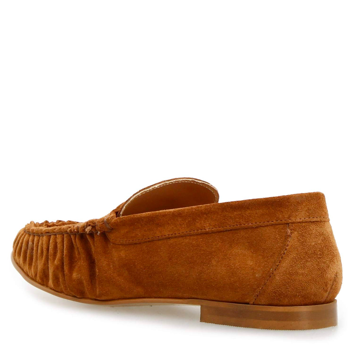 Mocassino da donna Moka in camoscio marrone - LeonardoShoes
