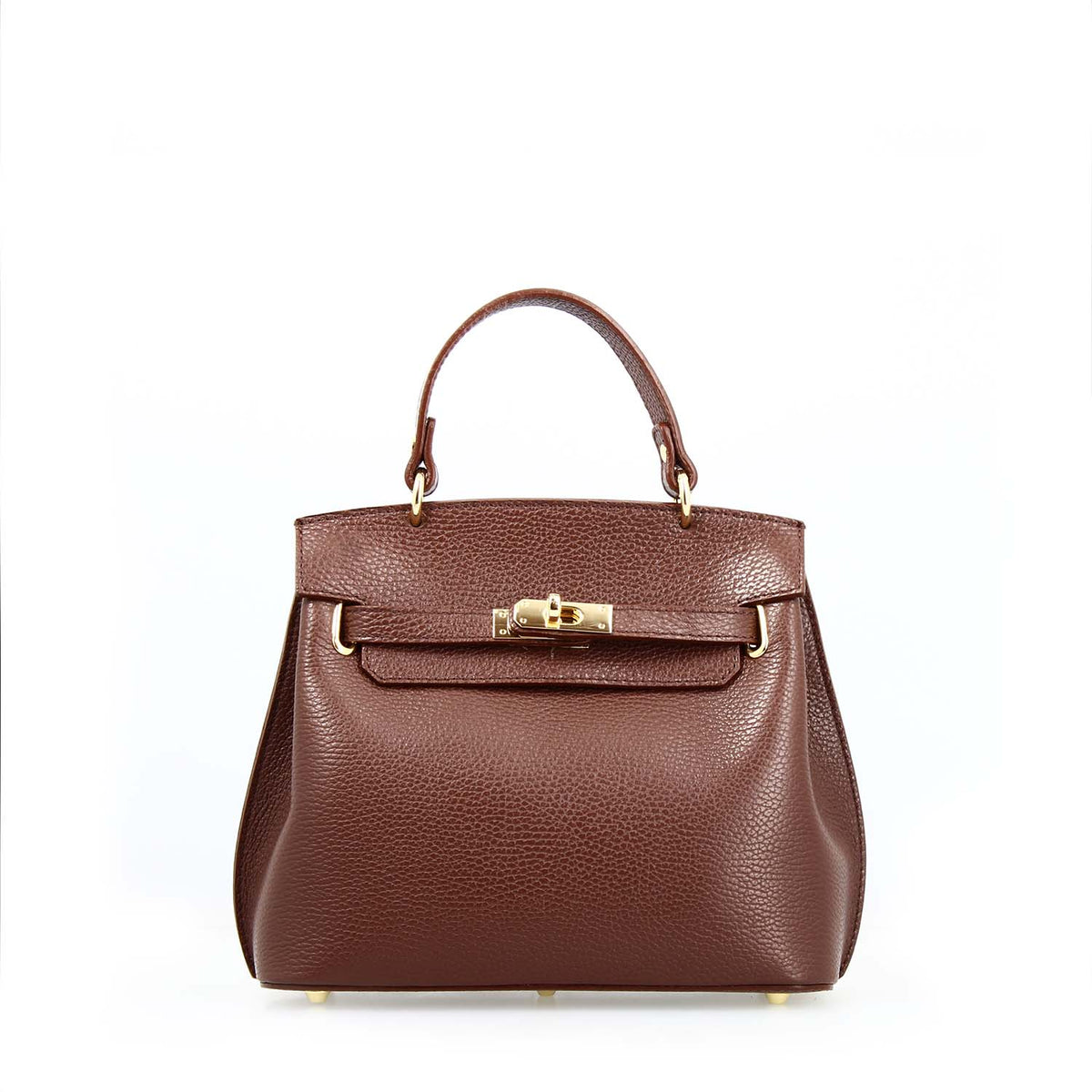 Borsa a mano e tracolla Ninfea da donna in pelle marrone scuro - LeonardoShoes