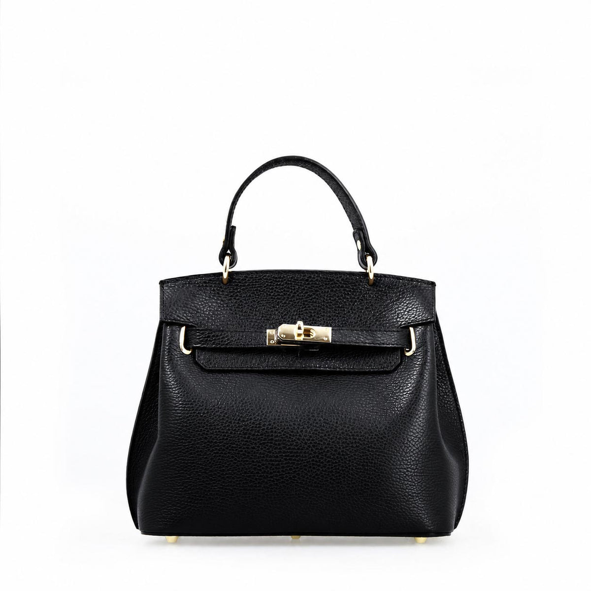 Borsa a mano e tracolla Ninfea da donna in pelle nero - LeonardoShoes