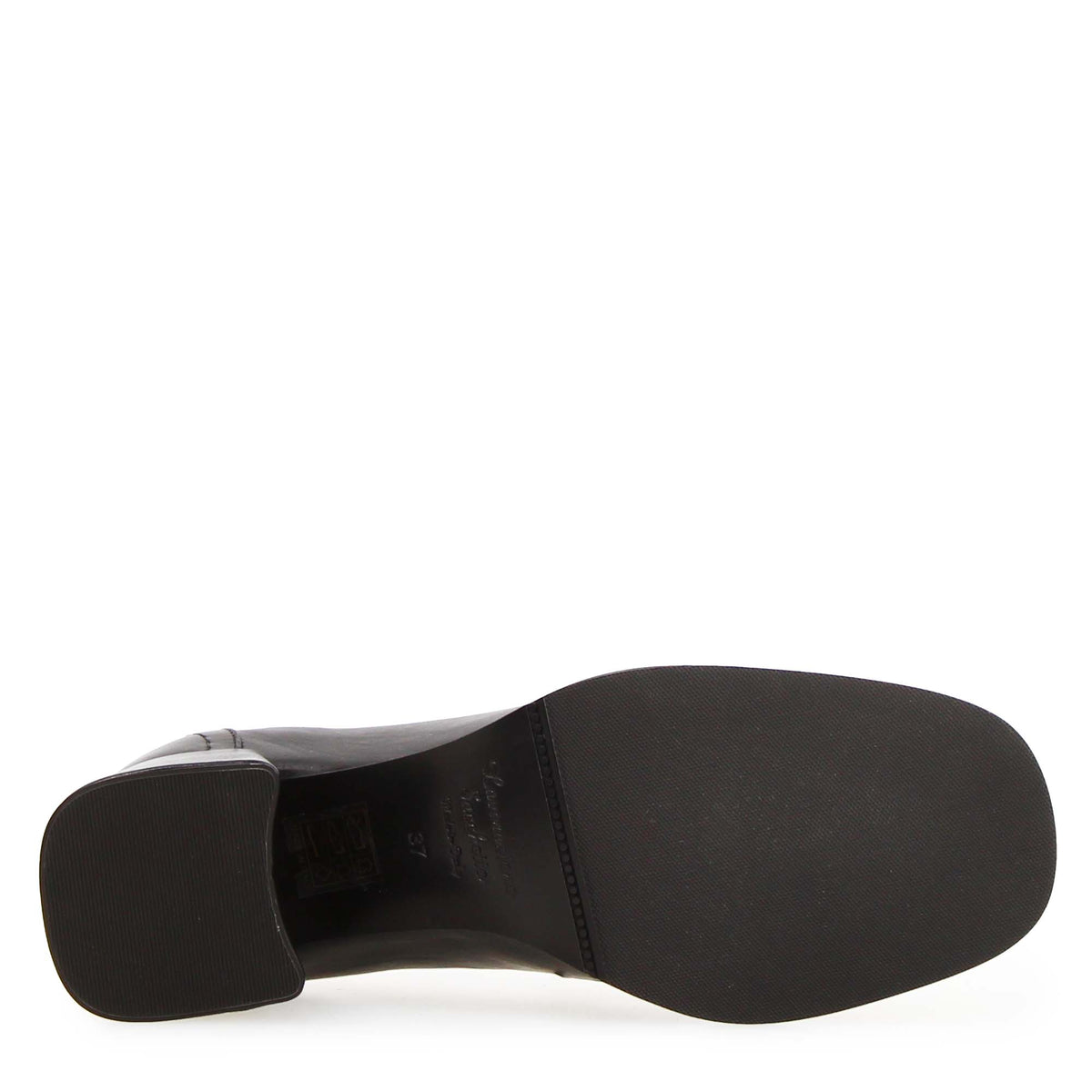 Ottavia - Mocassin femme talon haut en cuir noir