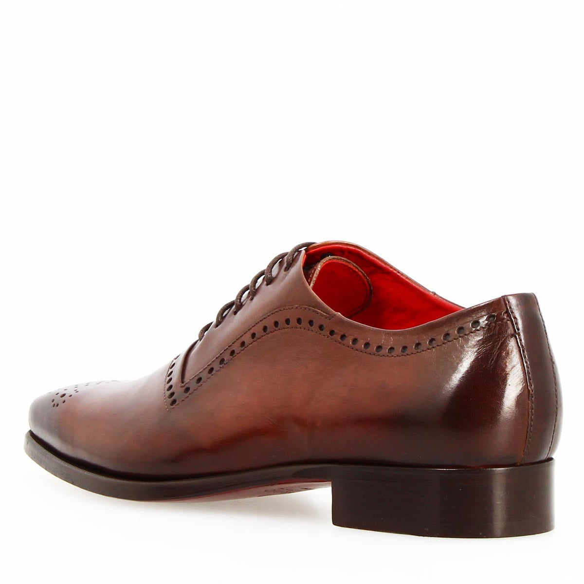 Ettore marrone oxford da uomo semibrogue in pelle - LeonardoShoes