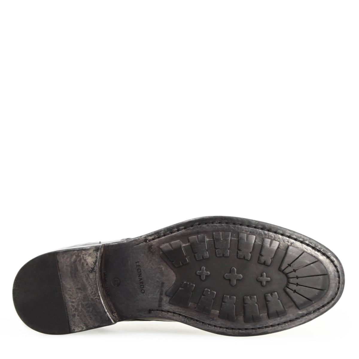 Derby da uomo moderna in pelle pregiata nera - LeonardoShoes