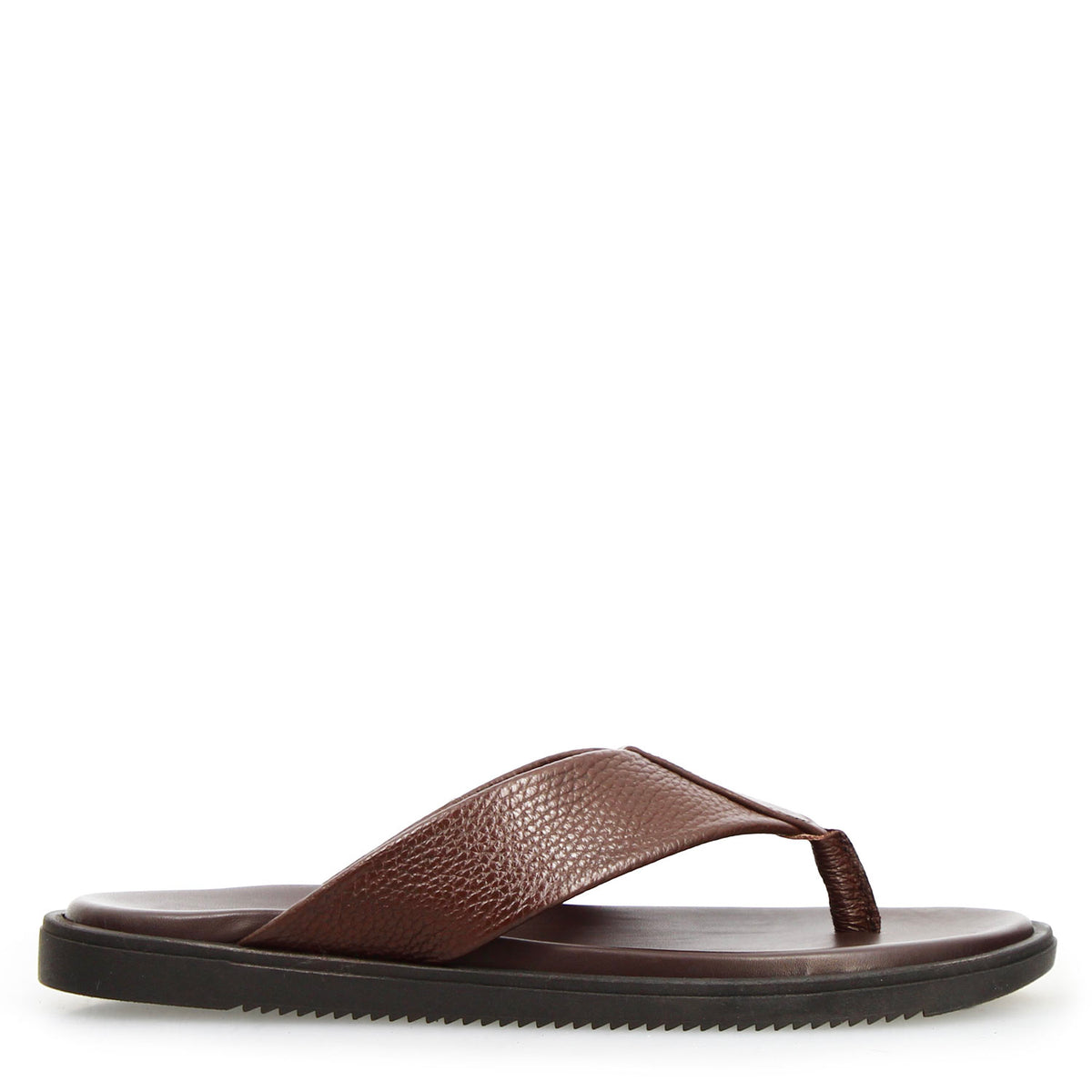 Sandali artigianali da uomo Nerone in pelle marrone - LeonardoShoes