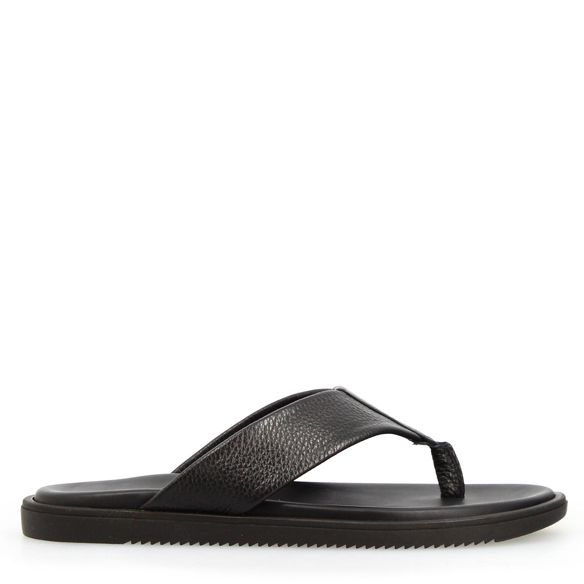 Sandali artigianali da uomo Nerone in pelle nero - LeonardoShoes