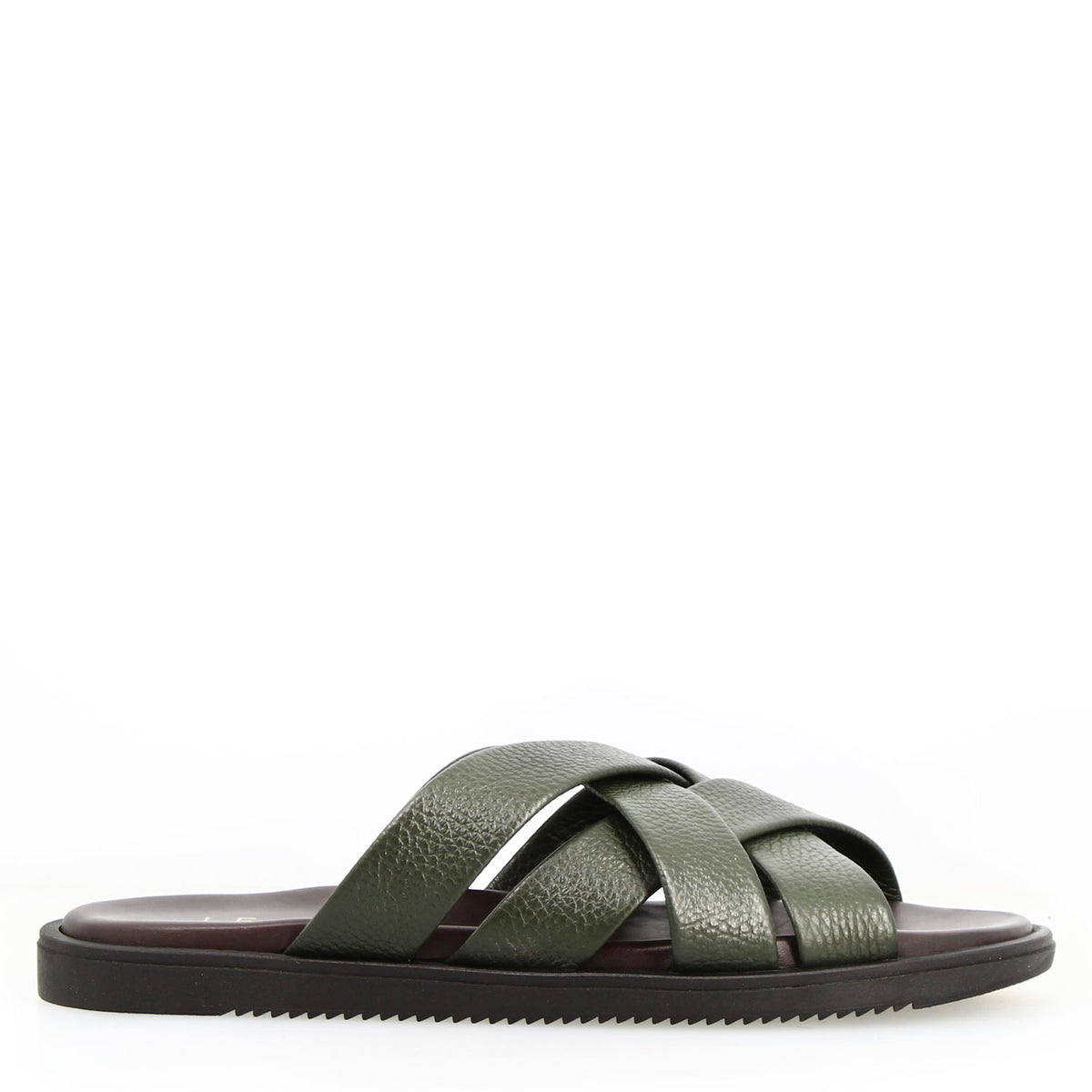Sandali artigianali Perseo da uomo in pelle verde - LeonardoShoes