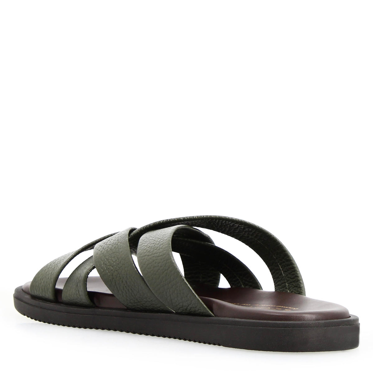Sandali artigianali Perseo da uomo in pelle verde - LeonardoShoes