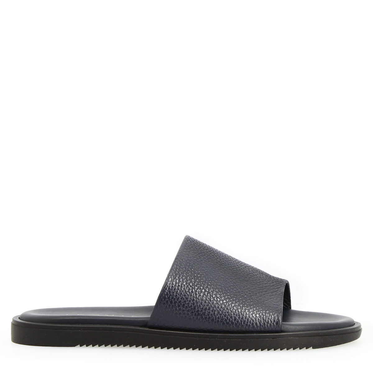Sandali artigianali Romolo da uomo in pelle blu - LeonardoShoes