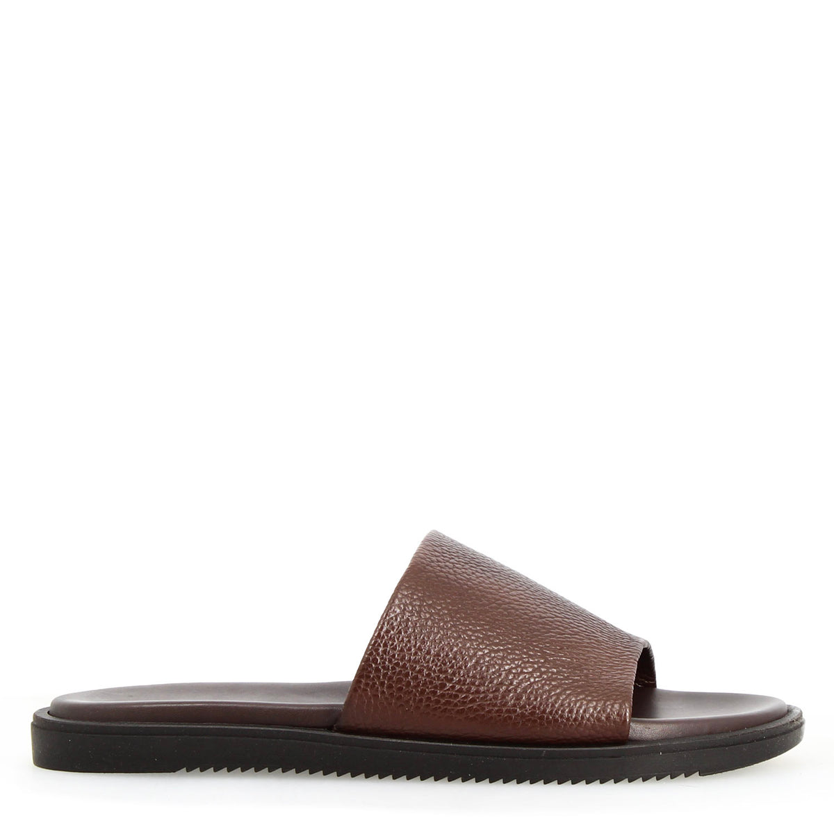 Sandali uomo Romolo in pelle marrone scuro - LeonardoShoes