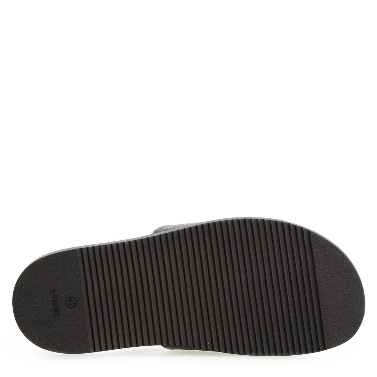 Sandali artigianali Romolo da uomo in pelle nera - LeonardoShoes