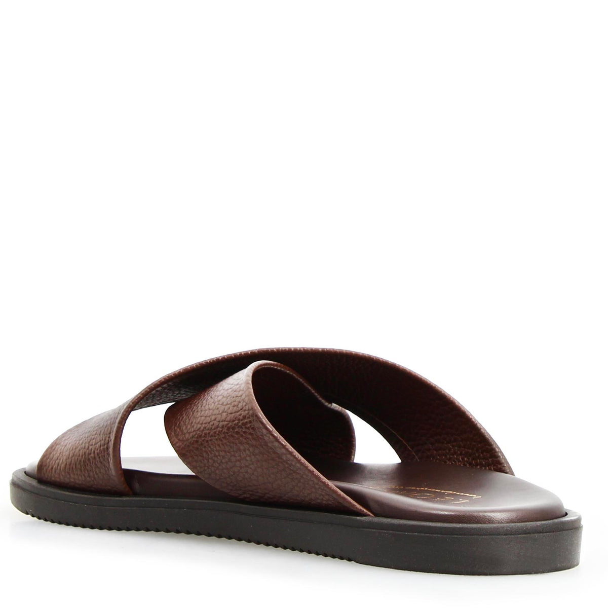 Sandali da uomo Orfeo in pelle marrone scuro - LeonardoShoes