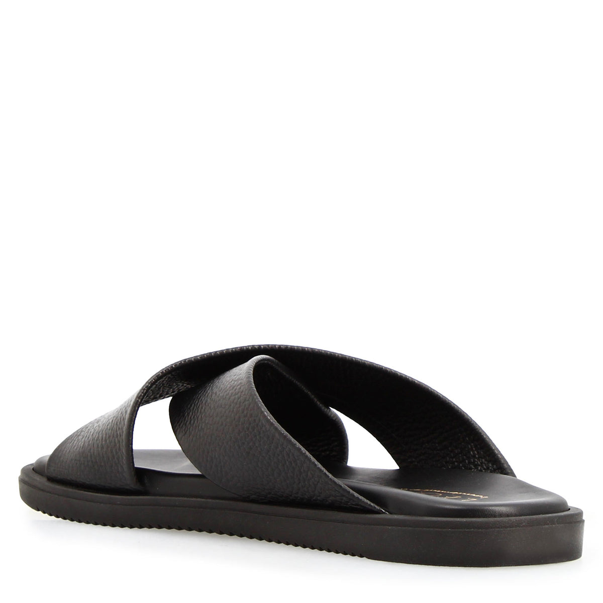 Sandali da uomo Orfeo in pelle nera - LeonardoShoes