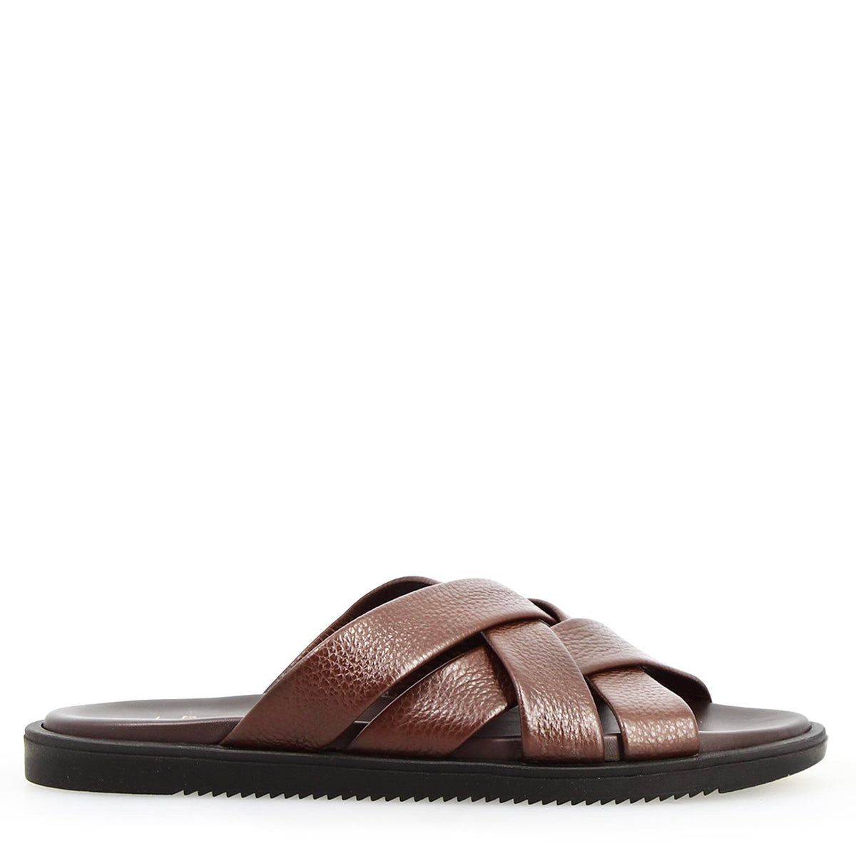 Sandali artigianali Perseo da uomo in pelle marrone - LeonardoShoes