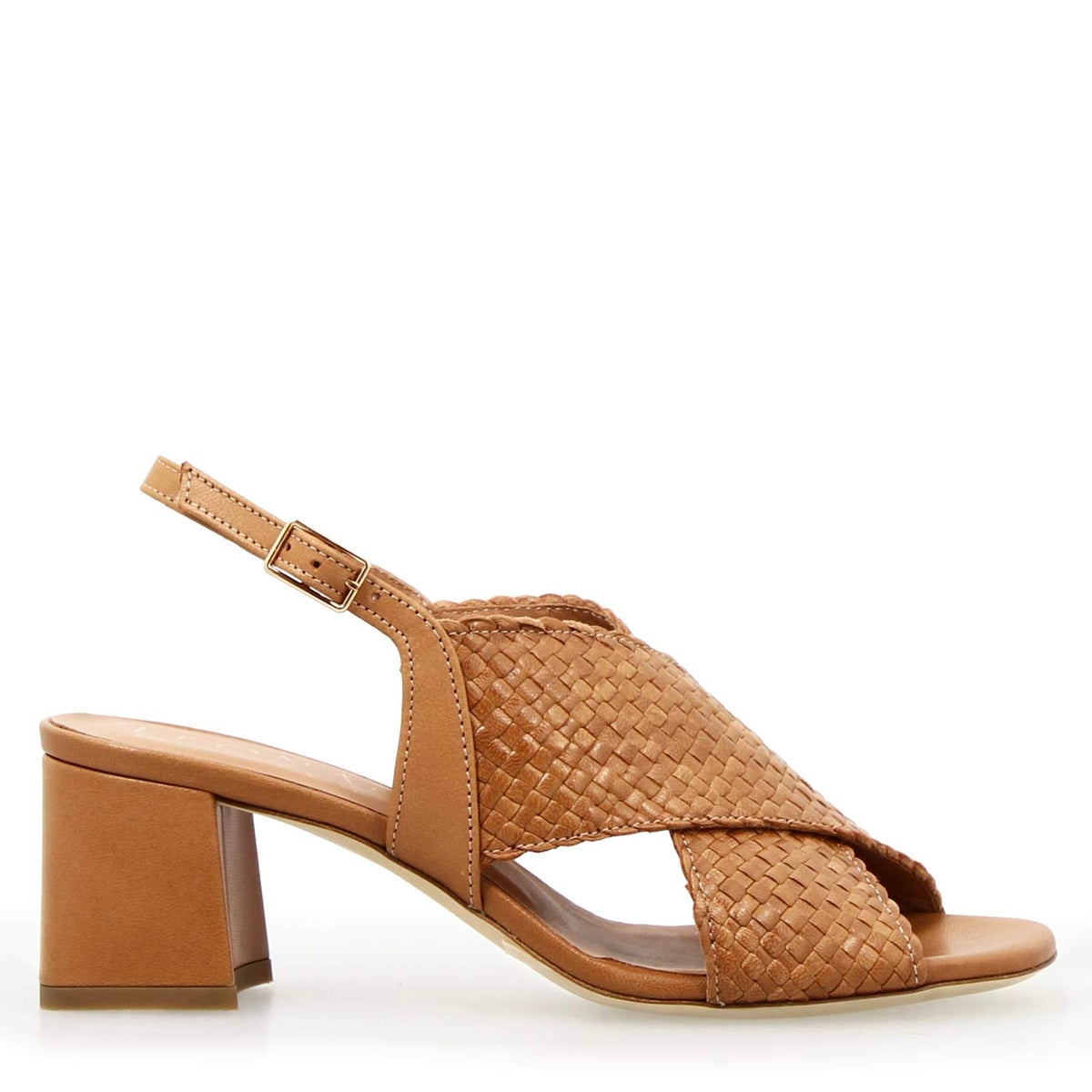 Sandalo da donna Demetra in pelle marrone - LeonardoShoes