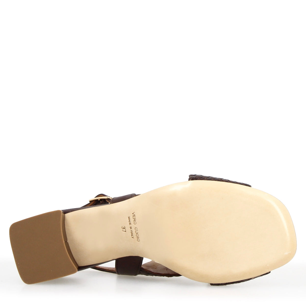 Sandalo da donna Demetra in pelle marrone scuro - LeonardoShoes