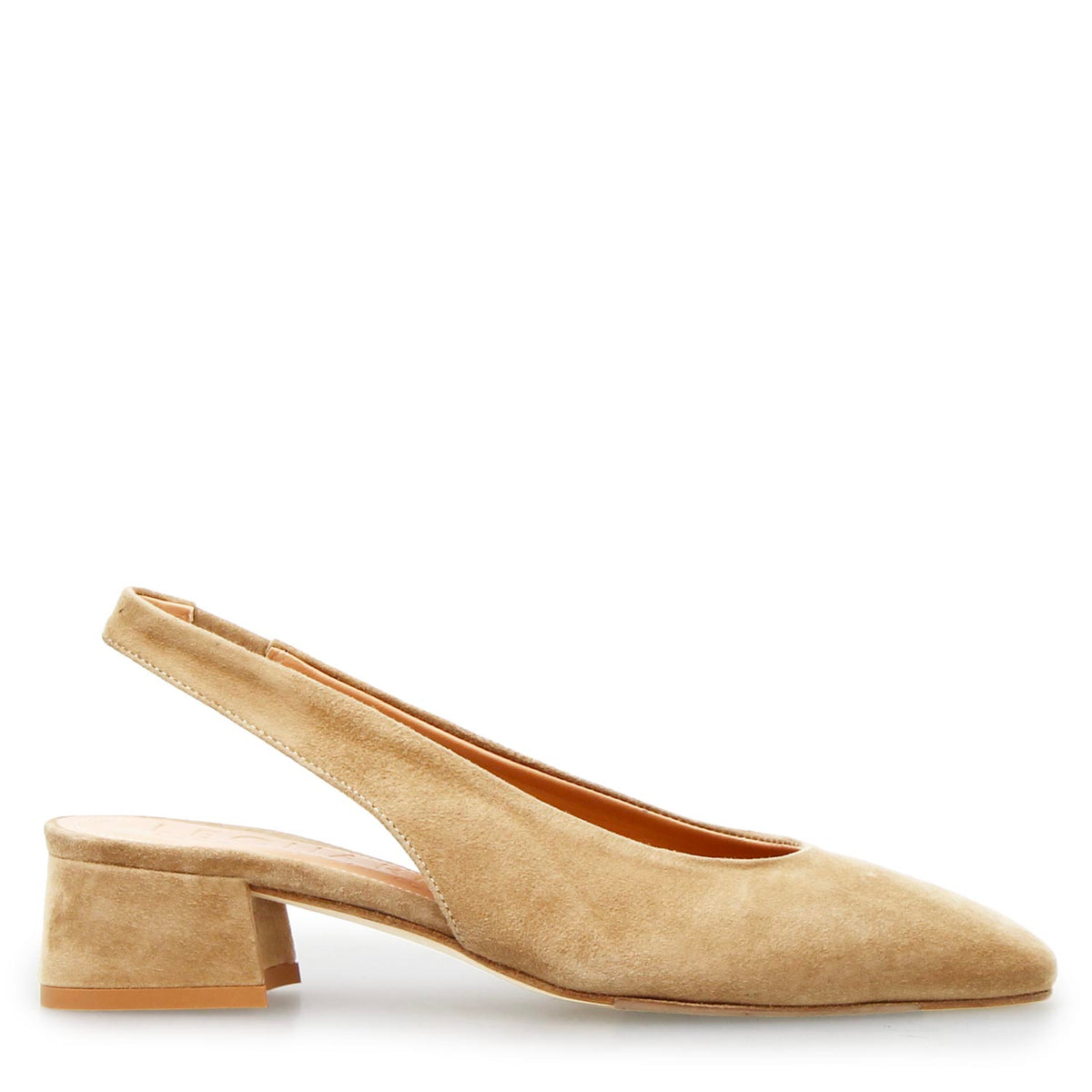 Sandalo da donna Gemma tacco medio in camoscio beige - LeonardoShoes