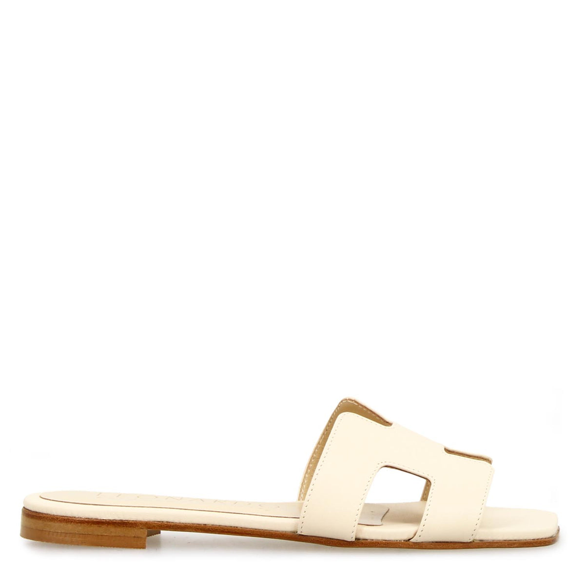 Sandalo da donna Harmony in pelle nappa beige - LeonardoShoes