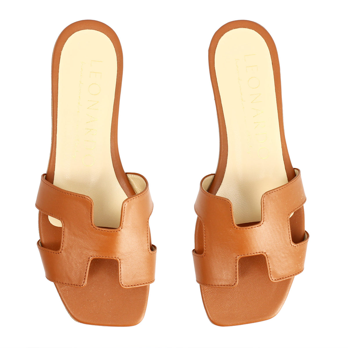 Sandalo da donna Harmony in pelle nappa marrone - LeonardoShoes