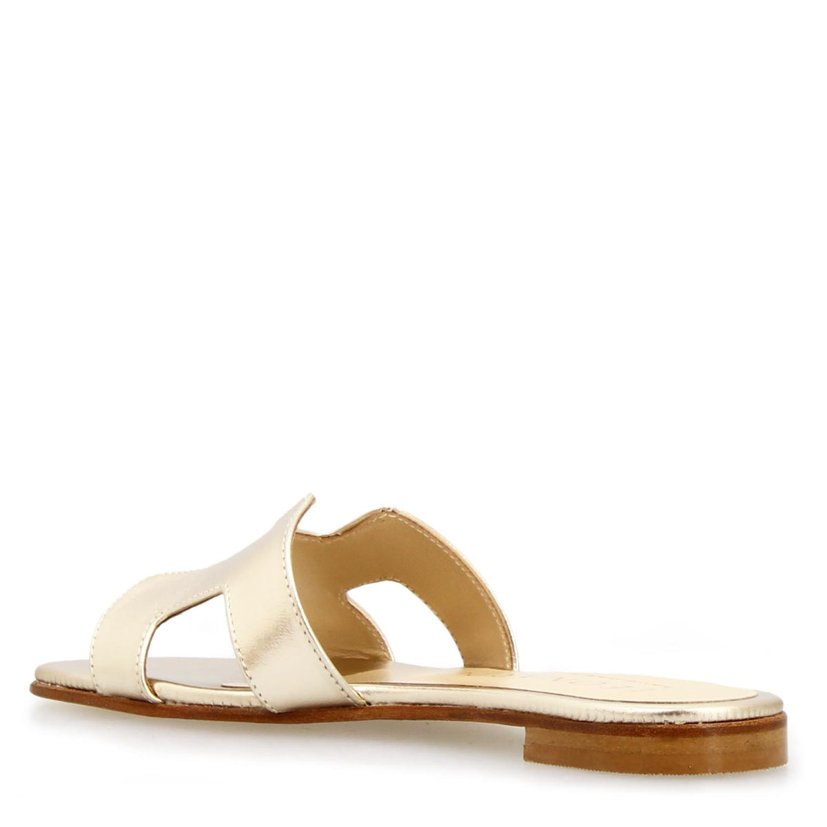 Sandalo da donna Harmony in pelle nappa platino - LeonardoShoes