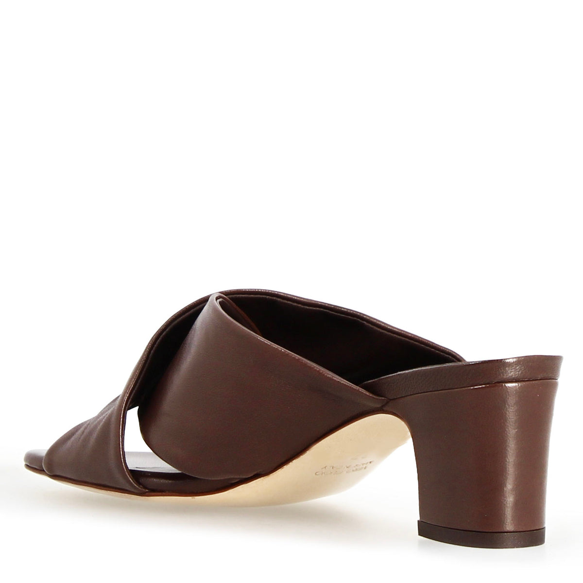 Sandalo mules da donna Antiochia in pelle marrone scuro - LeonardoShoes