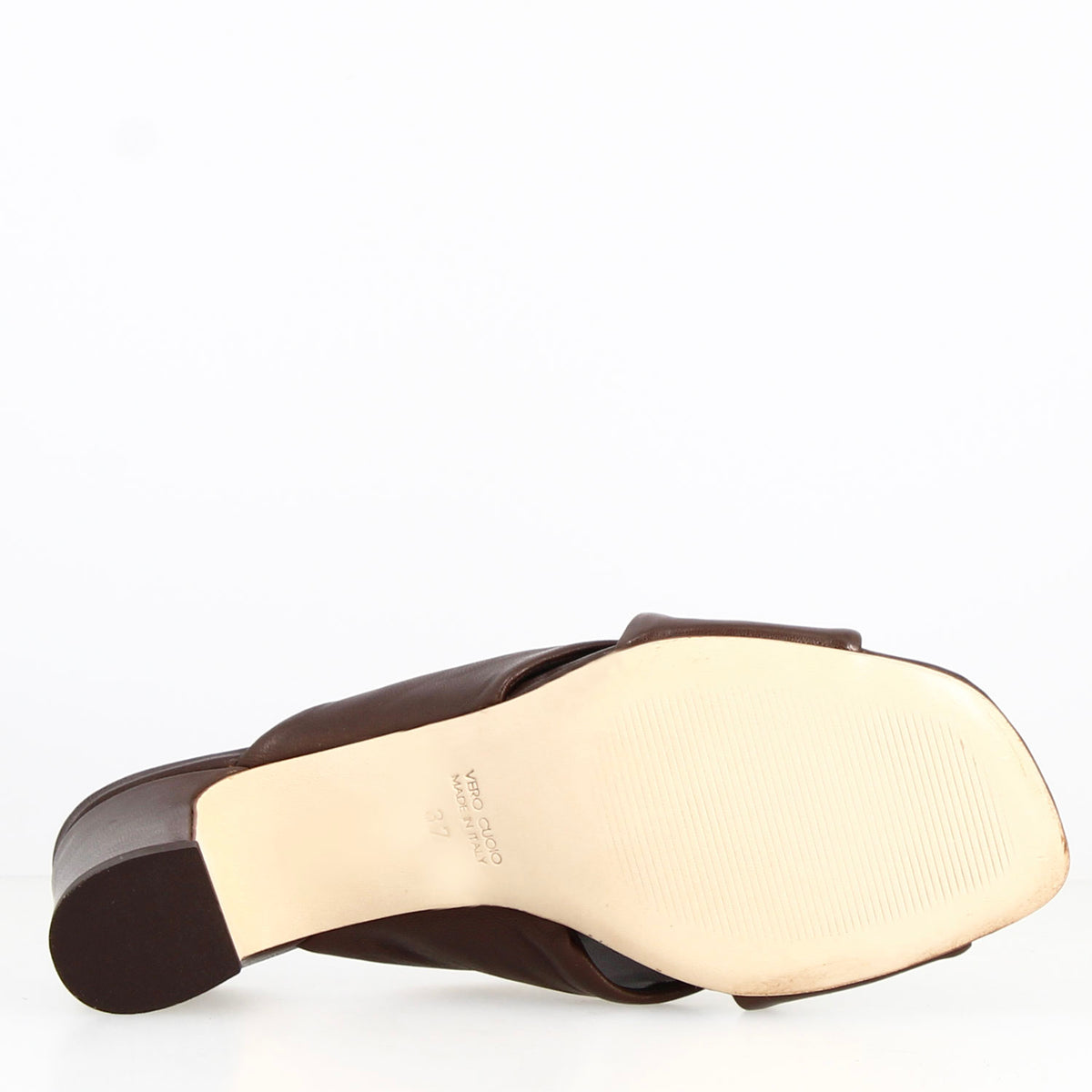 Sandalo mules da donna Antiochia in pelle marrone scuro - LeonardoShoes