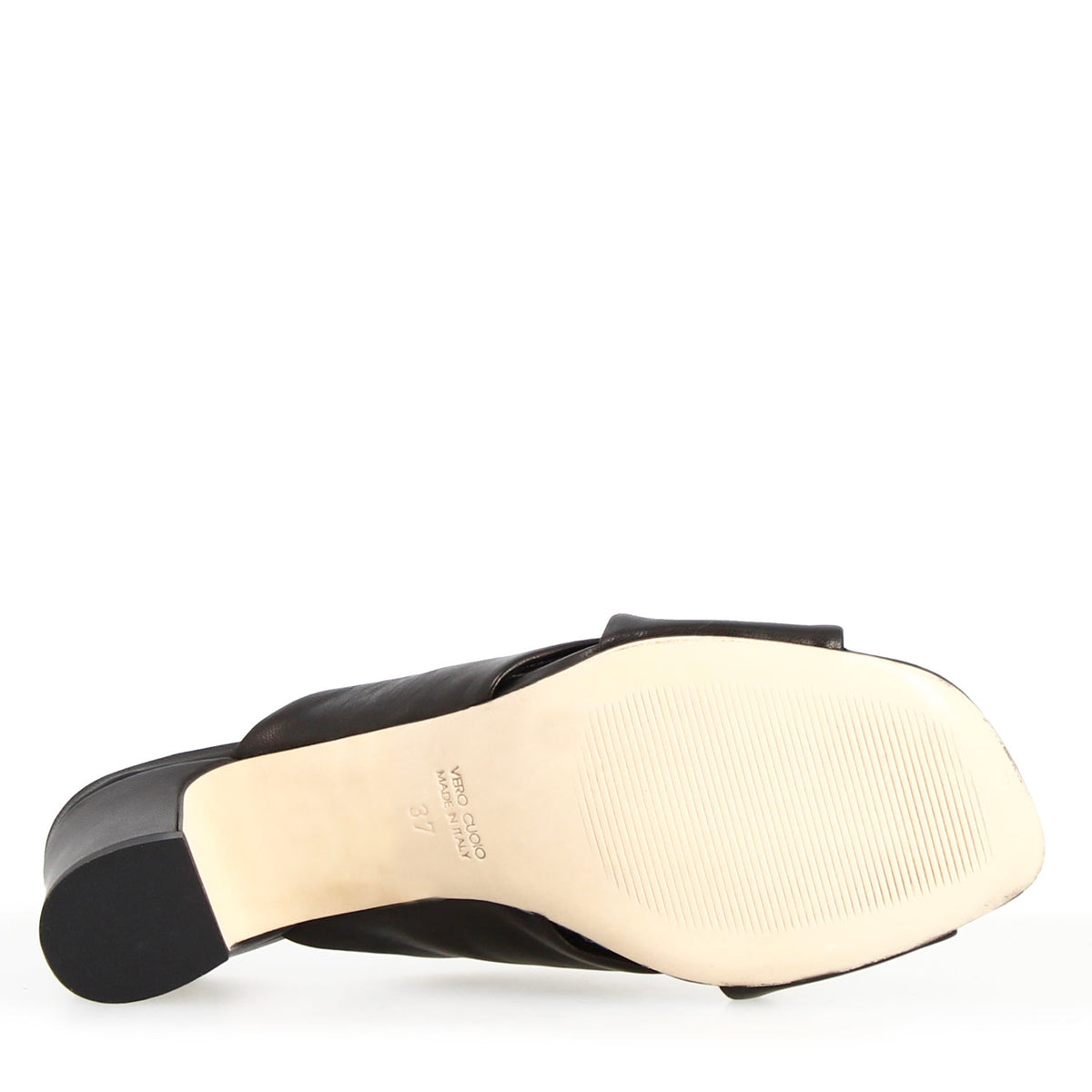 Sandalo mules da donna Antiochia in pelle nera - LeonardoShoes