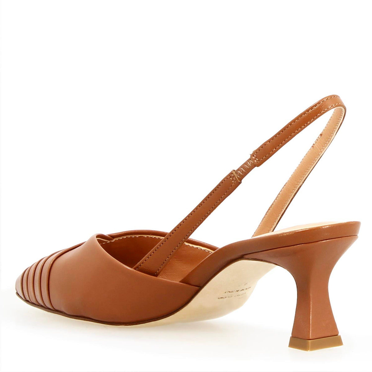 Sandalo slingback da donna Apollina in pelle marrone - LeonardoShoes