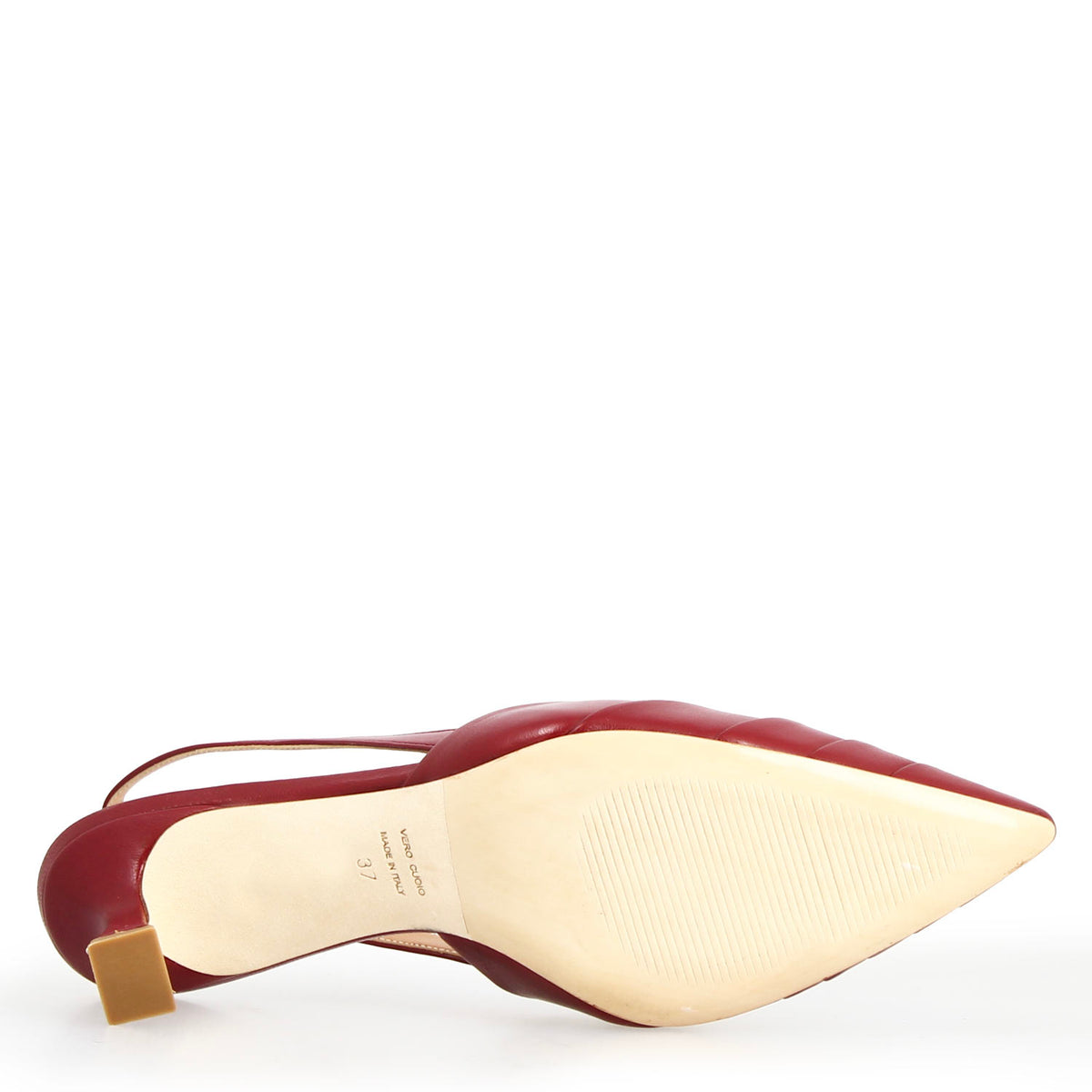 Sandalo slingback da donna Apollina in pelle rossa - LeonardoShoes