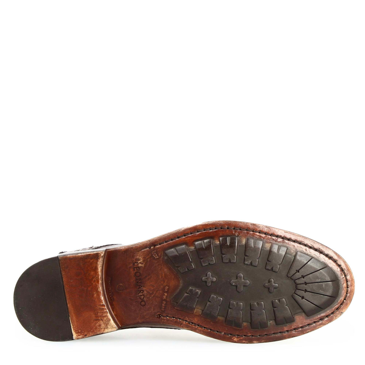 Scarpa Derby brogue moderna marrone da uomo - LeonardoShoes