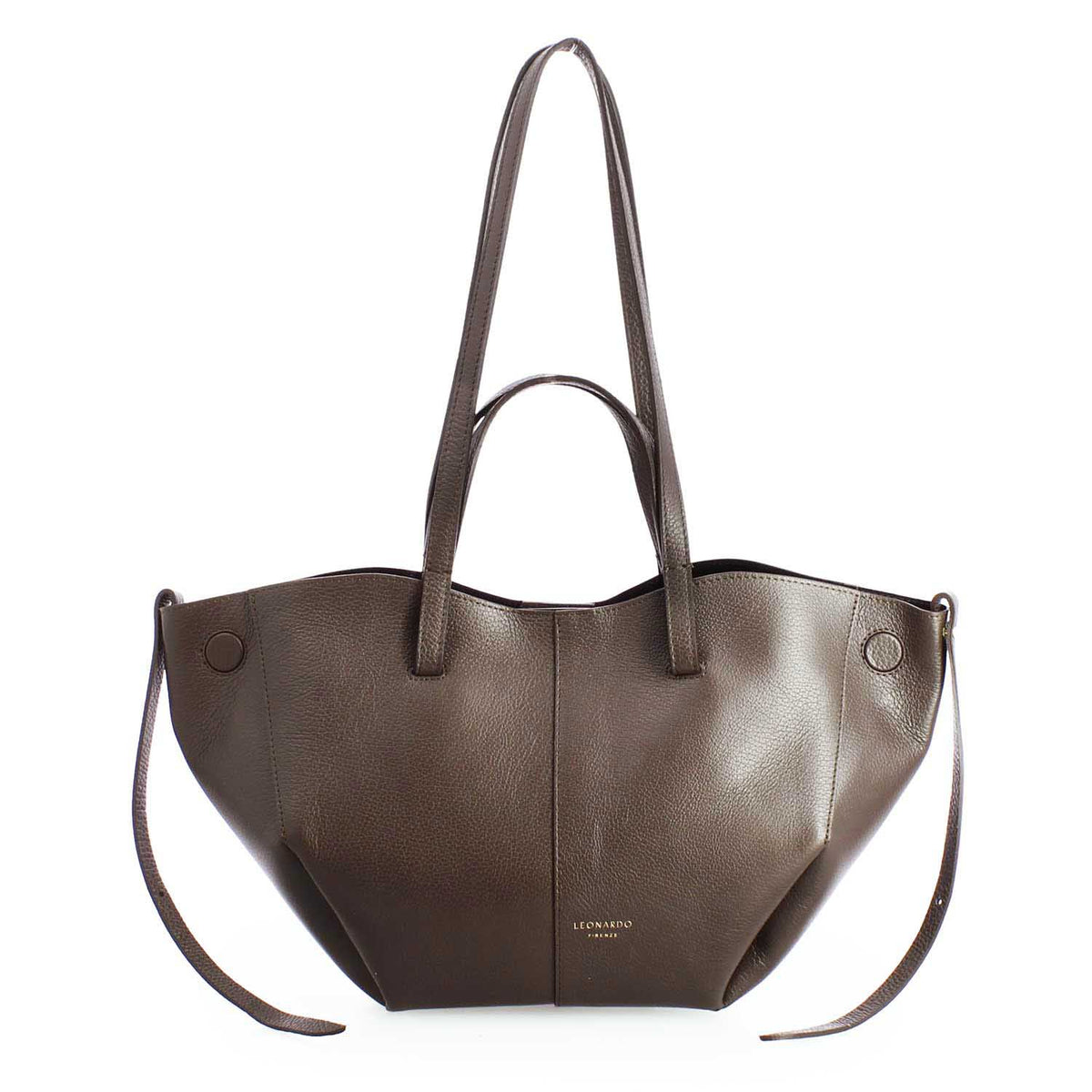 Shopper grande da donna in pelle marrone Majestic