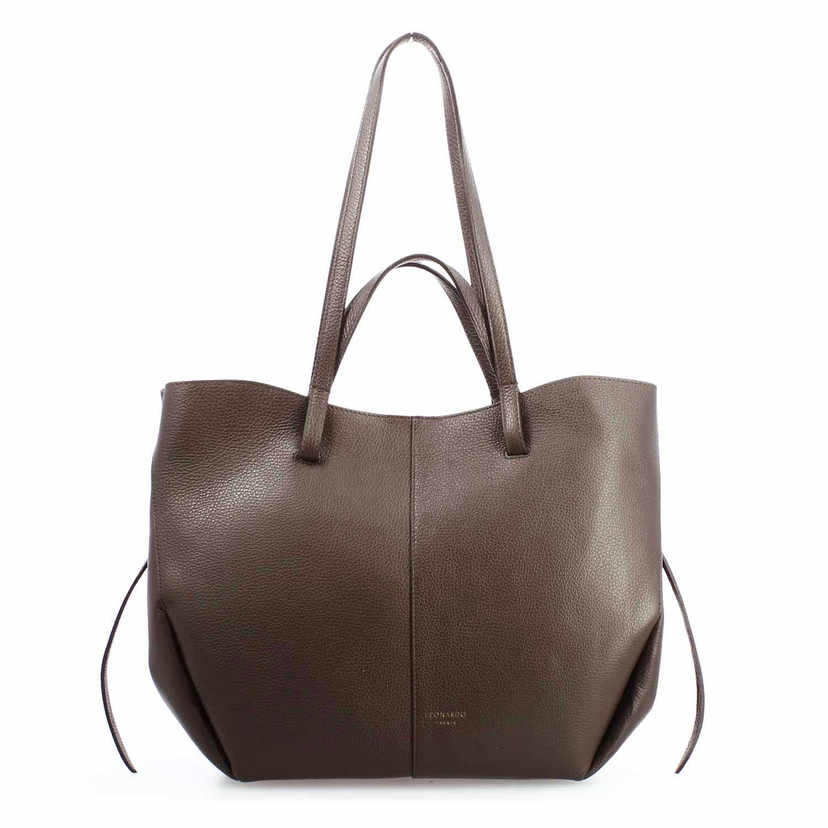 Shopper grande da donna in pelle marrone Majestic