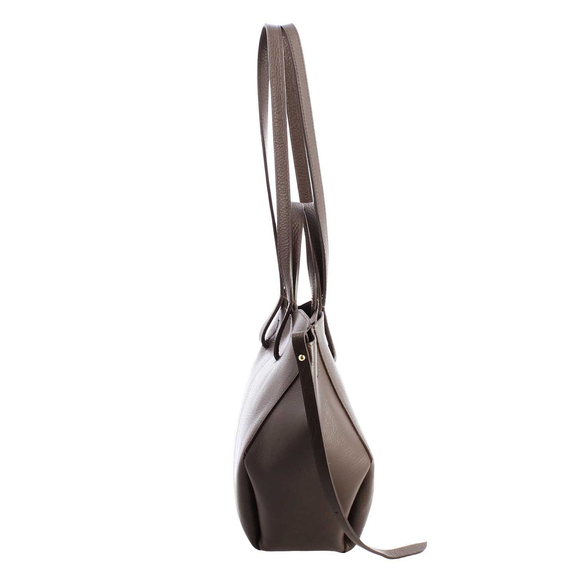 Shopper grande da donna in pelle marrone Majestic