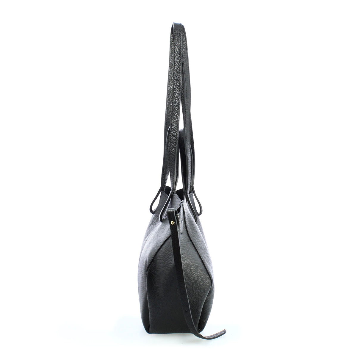 Shopper grande da donna in pelle nera Majestic - LeonardoShoes
