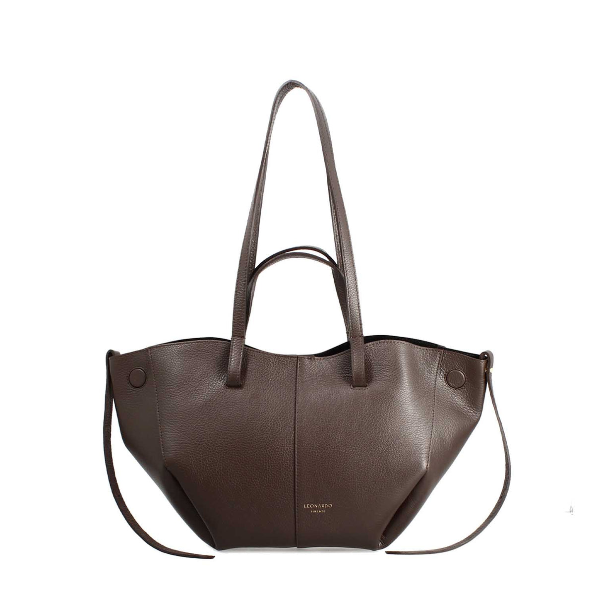 Shopper media da donna in pelle marrone Majestic - LeonardoShoes
