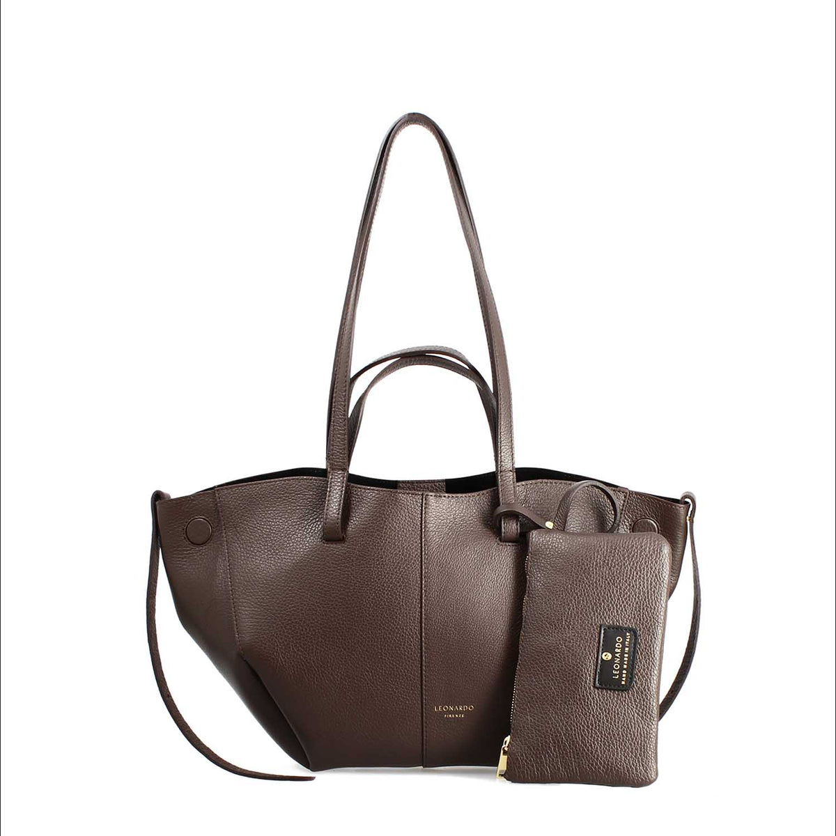 Shopper media da donna in pelle marrone Majestic - LeonardoShoes
