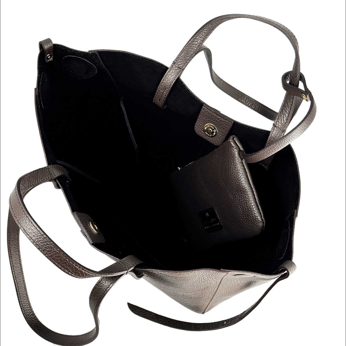 Shopper media da donna in pelle marrone Majestic - LeonardoShoes